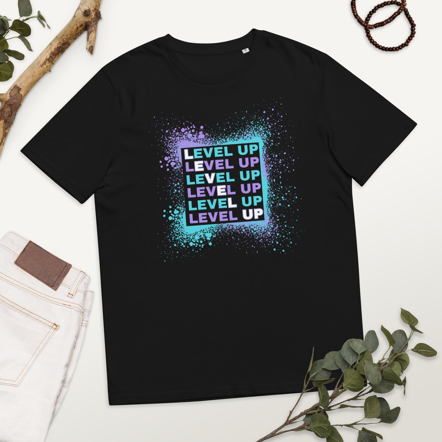 Unisex "Level Up" Paint Splatter T-shirt