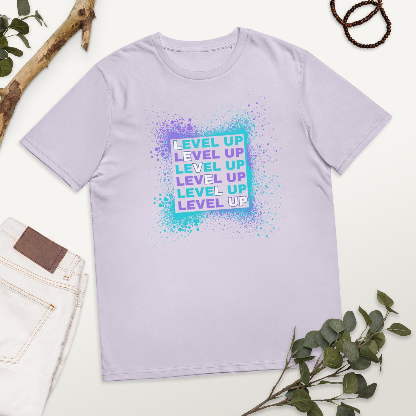 Unisex "Level Up" Paint Splatter T-shirt