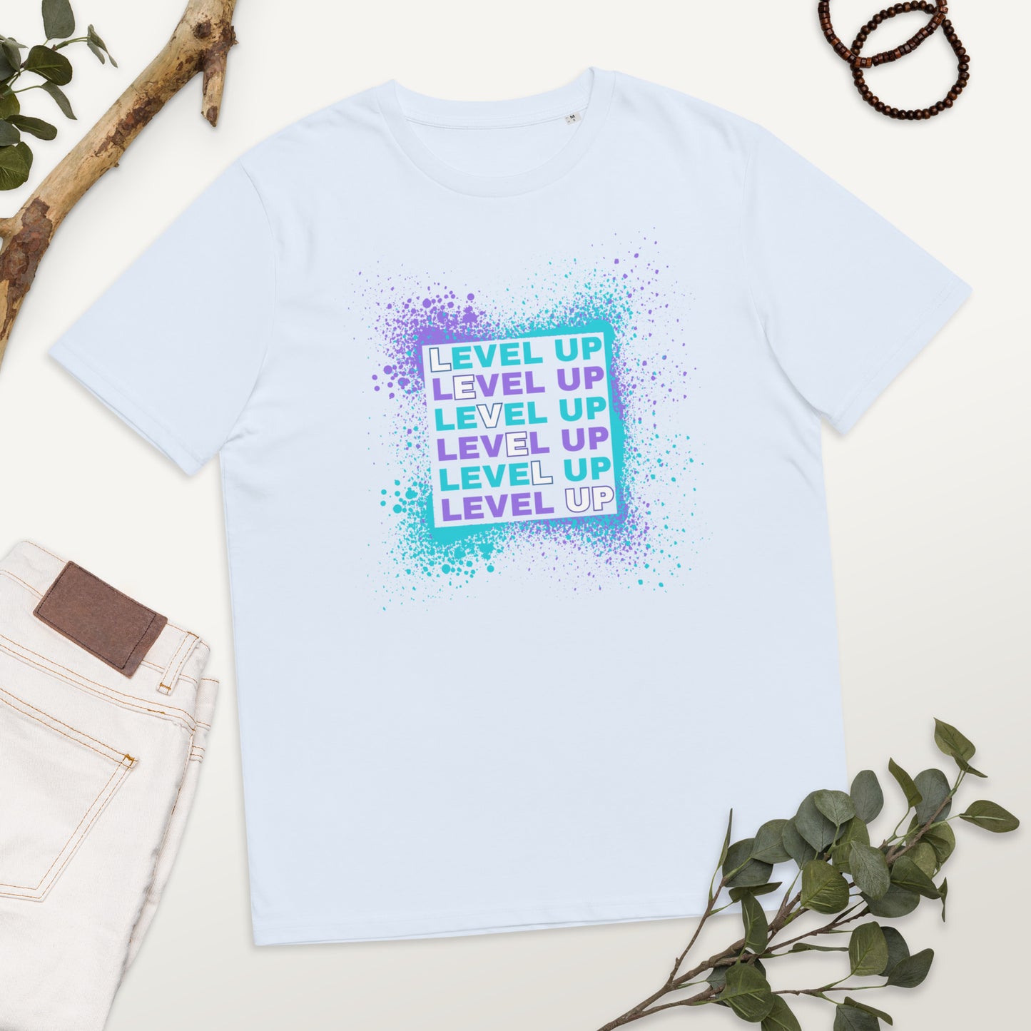 Unisex "Level Up" Paint Splatter T-shirt