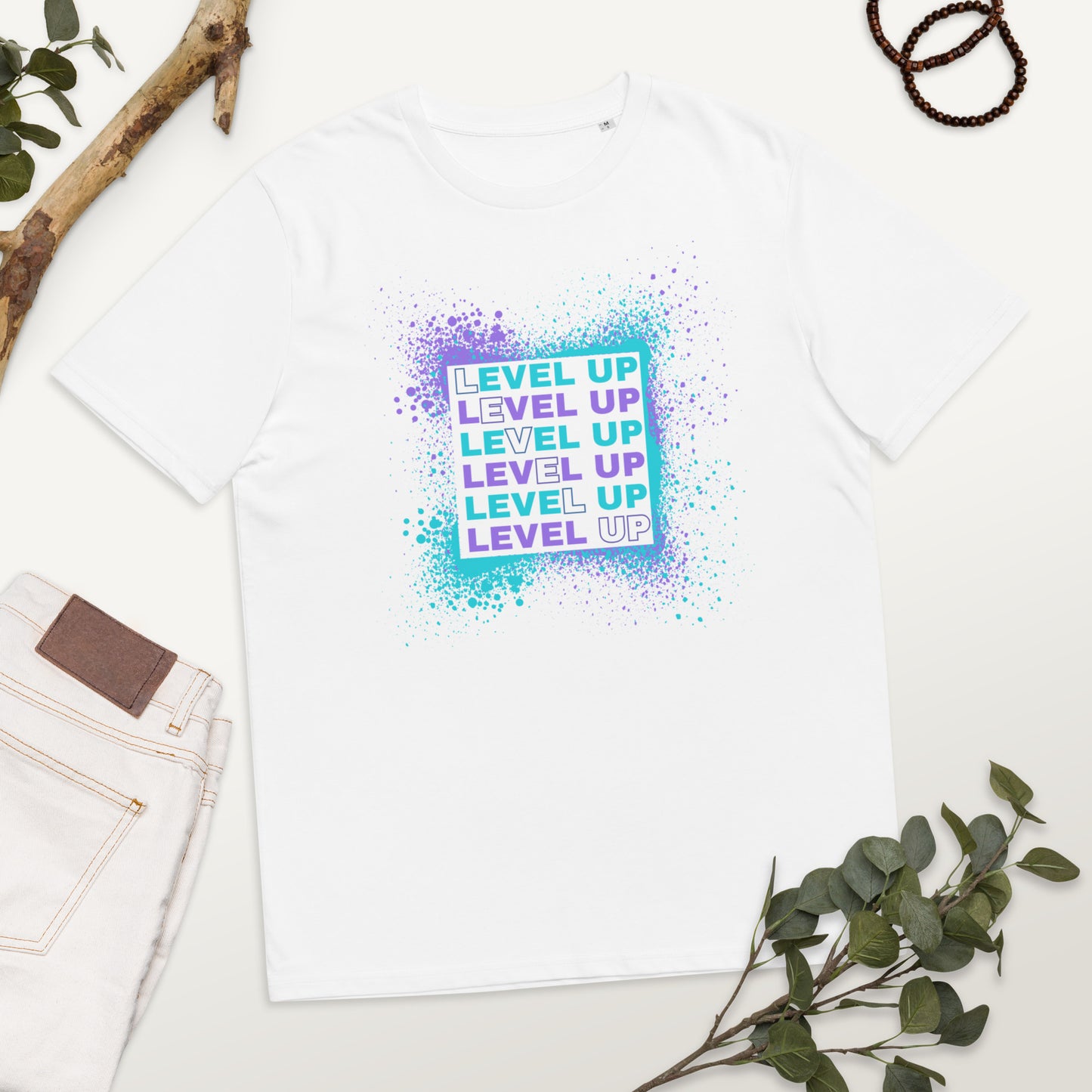 Unisex "Level Up" Paint Splatter T-shirt