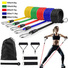 Load image into Gallery viewer, 11Pcs/Set Latex Resistance Bands Crossfit Training Exercise Yoga Tubes Pull Rope Rubber Expander Elastic Bands Fitness Equipment
