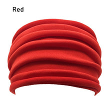 Load image into Gallery viewer, Non-slip Elastic Folds Yoga Hairband Fashion Wide Sports Headband - Running Accessories Summer Stretch Hair Band
